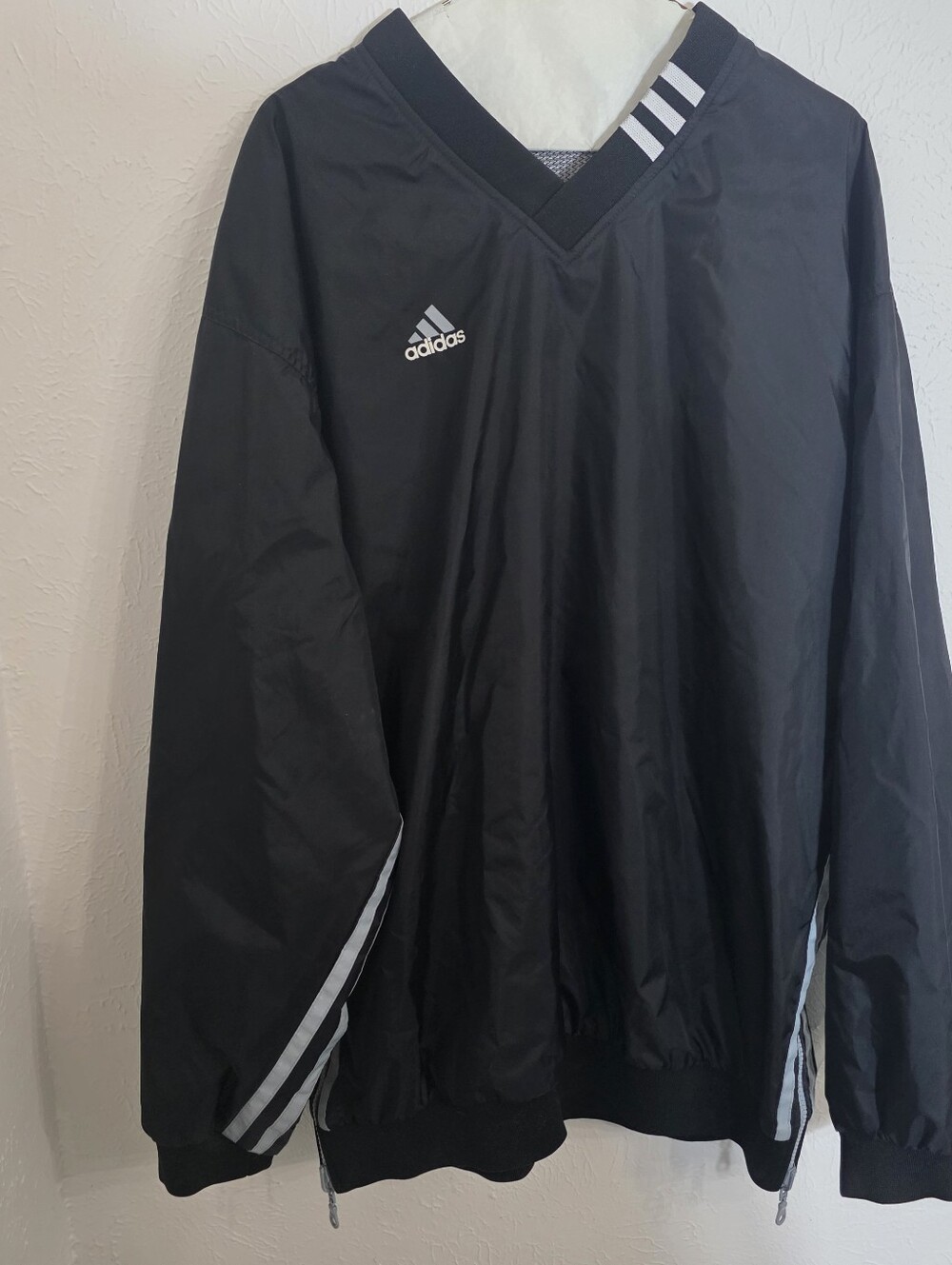 Vintage Adidas Side Zip Pullover Windbreaker Jacket Mesh Lined Men’s Size Large